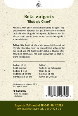 Mangold, Rhubarb Chard