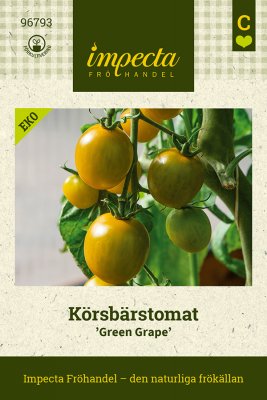 Tomat, Körsbärs-, Green Grape, Ekologisk