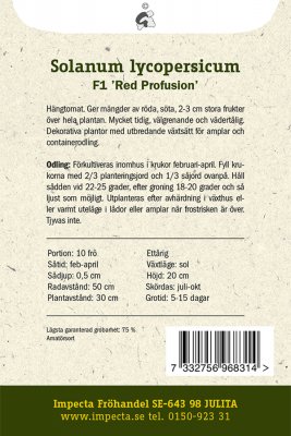 Tomat, Körsbärs-, Red Profusion F1