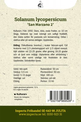 Tomat, Plommon-, San Marzano 2
