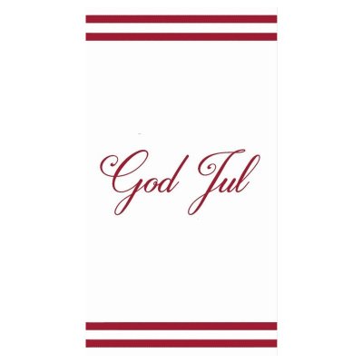 Bufféservett Vit God Jul 33x40cm