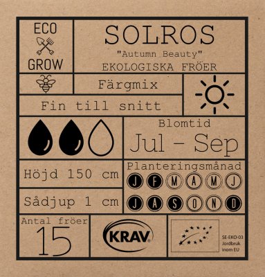 Solros, Autumn Beauty, Ekologisk