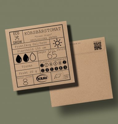 Tomat, Körsbärs-, Green Grape, Ekologisk