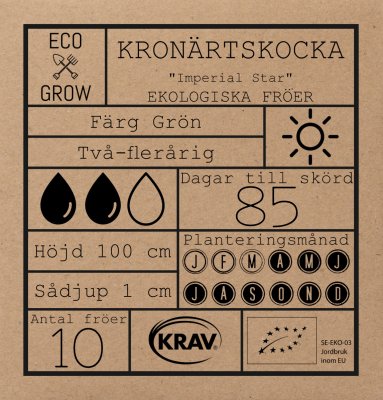 Kronärtskocka Imperial Star, Ekologisk