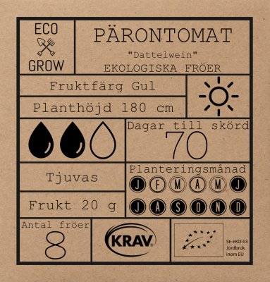 Tomat, Päron-, Dattelwein, Ekologisk