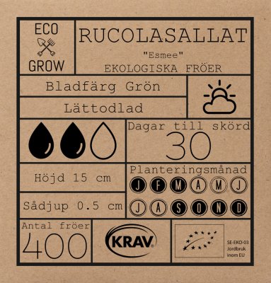 Rucola / Senapskål, Esmee, Ekologisk