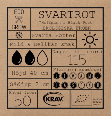 Svartrot Hoffmann´s Black Post, Ekologisk