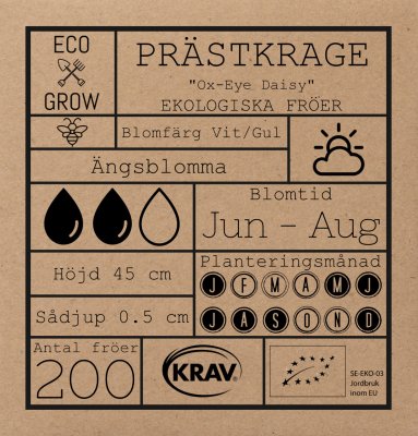 Prästkrage, Ox Eye Daisy, Ekologisk