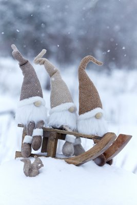 Tomte Stig Sittande 12x65cm