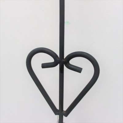 Marschallhållare Hjärta Svart H83cm