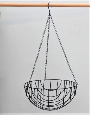 Trådampel rund Svart 35cm