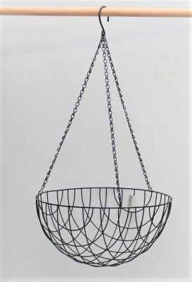 Trådampel rund Svart 40cm