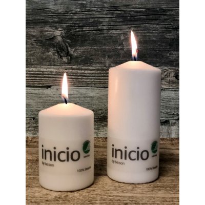 Blockljus 67x100mm Vit