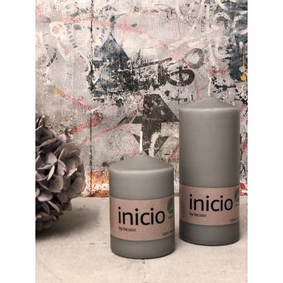 Blockljus 67x150mm Grå