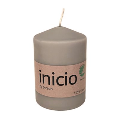 Blockljus 67x100mm Grå