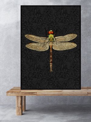 Poster Dragonfly Black 30x40cm