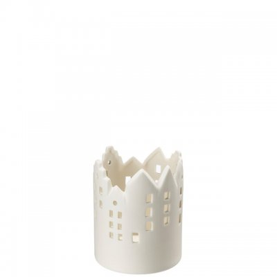 Lykta Hus Vit 10xH12cm