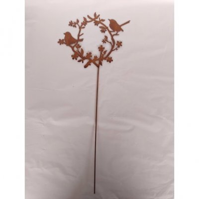 Fåglar Sticks Rost 26x20cm
