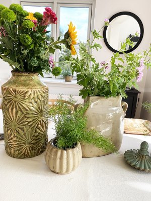Vas Vintage Green 20x35cm